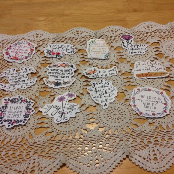 Bible Quotes and Christian Inspiration  Stickers Bundle - Picture 1 of 5